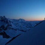 Chamonix-Zermatt- Levé de soleil guide de haute montagne haute route à ski