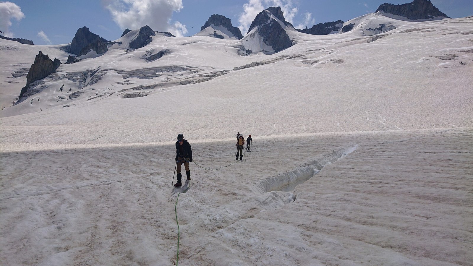 Traversée vallée blanche alpinisme Chamonix guide de montagne